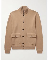 Ralph Lauren - Boiled Wool And Cashmere-Blend Cardigan - Lyst