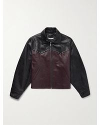 Enfants Riches Deprimes - Signature Studded Two-tone Leather Western Jacket - Lyst