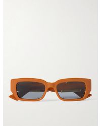 Bottega Veneta - Rectangular-frame Acetate And Gold-tone Sunglasses - Lyst