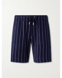 Orlebar Brown - Trevone Striped Cotton-Terry Shorts - Lyst