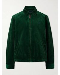 Polo Ralph Lauren - Leather-Trimmed Cotton-Corduroy Jacket - Lyst