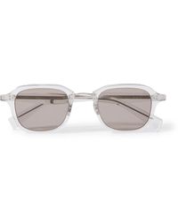 Eyevan 7285 785 Square-frame Acetate And Titanium Sunglasses - Gray
