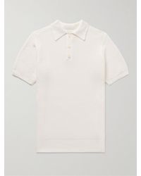 Richard James - Open-knit Cotton Polo Shirt - Lyst