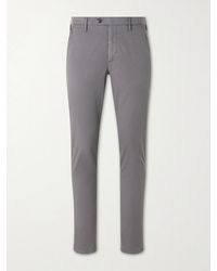 Canali - Slim-fit Stretch Cotton-blend Gabardine Trousers - Lyst