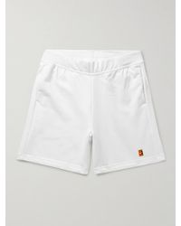 Nike Nikecourt Heritage Straight-leg Cotton-blend Jersey Tennis Shorts - White