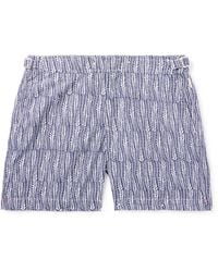 Orlebar Brown - Bulldog Fern Straight-leg Mid-length Printed Swim Shorts - Lyst