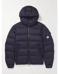 Moncler - Logo-appliquéd Quilted Wool Hooded Down Jacket - Lyst