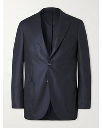 Drake's - Virgin Wool-flannel Suit Jacket - Lyst