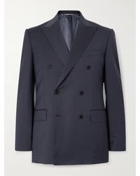 Canali - Double-Breasted Super 130S Wool Suit Jacket - Lyst