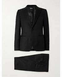 ZEGNA - Slim-Fit Satin-Trimmed Wool And Mohair-Blend Twill Tuxedo - Lyst