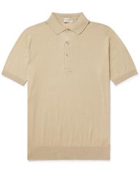 John Smedley - Elias Sea Island Cotton And Cashmere-Blend Polo Shirt - Lyst