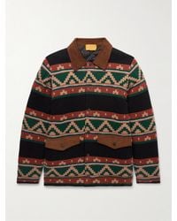 Guest In Residence - Western Industry Jacke aus einer Woll-Kaschmirmischung mit Intarsienmuster und Cordbesatz - Lyst