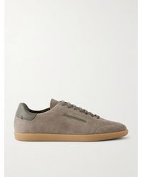 ZEGNA - 232 Leather-Trimmed Suede Sneakers - Lyst