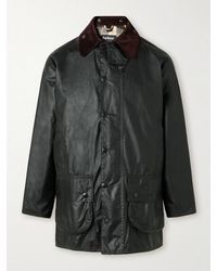 Barbour - Beaufort Corduroy-Trimmed Waxed-Cotton Jacket - Lyst