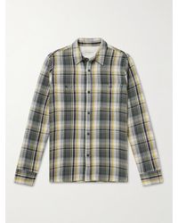Officine Generale - Ahmad Checked Cotton-twill Shirt - Lyst