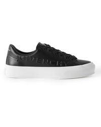 Givenchy - City Sport Logo-Embossed Leather Sneakers - Lyst