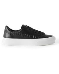 Givenchy - City Sport Logo-embossed Leather Sneakers - Lyst