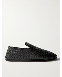 Bottega Veneta - Intrecciato Full-Grain Leather Slippers - Lyst