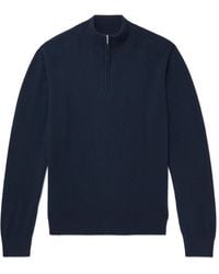 Sunspel - Cashmere Half-zip Sweater - Lyst
