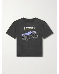 Satisfy - Logo-print Distressed Mothtechtm Cotton-jersey T-shirt - Lyst