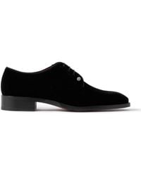 Christian Louboutin - Chambeliss Night Velvet Derby Shoes - Lyst