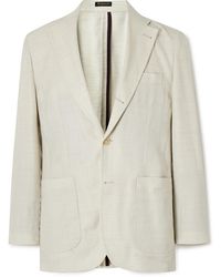 Rubinacci - Herringbone Wool, Silk And Linen-Blend Suit Jacket - Lyst
