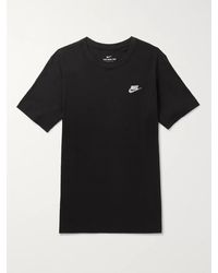Nike - Sportswear Club T-Shirt aus Baumwoll-Jersey mit Logostickerei - Lyst