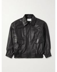 Saint Laurent - Bomber in pelle di agnello a palloncino - Lyst