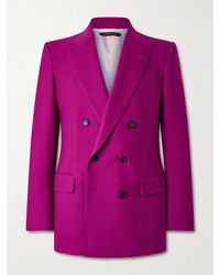 Tom Ford - Slim-fit Double-breasted Wool-twill Blazer - Lyst