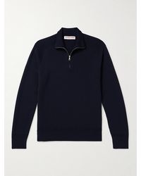 Orlebar Brown - Lennard Merino Wool Half-Zip Sweater - Lyst