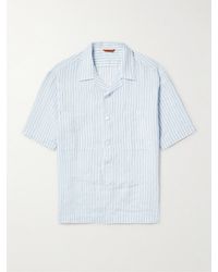 Barena - Solana Camp-collar Striped Linen Shirt - Lyst