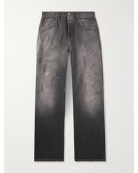 Acne Studios - Jeans A Gamba Dritta Effetto Consumato Con Schizzi Di Vernice - Lyst