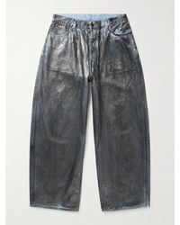 Acne Studios - Jeans a gamba larga in denim spalmato - Lyst