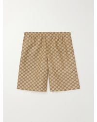 Gucci - Monogram Relaxed-fit Linen-blend Shorts - Lyst