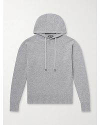 Tom Ford - Logo-embroidered Cashmere Hoodie - Lyst