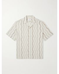 Frescobol Carioca - Roberto Camp-collar Striped Linen Shirt - Lyst