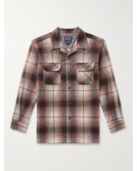 Pendleton - Board Convertible-collar Checked Virgin Wool Shirt - Lyst