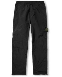 Stone Island - Straight-Leg Logo-Appliquéd Econyl Nylon Metal Trousers - Lyst