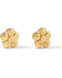 KENZO - Boke Flower Gold-tone Earrings - Lyst
