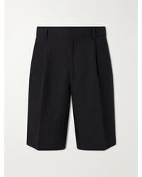 Rubinacci - Straight-Leg Pleated Linen Shorts - Lyst