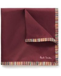 Paul Smith - Striped Silk-twill Pocket Square - Lyst