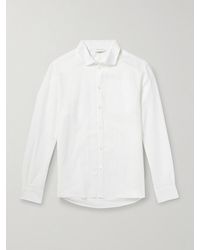 Zimmerli of Switzerland - Cutaway-Collar Linen And Cotton-Blend Shirt - Lyst