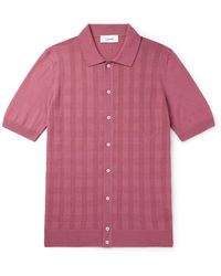 Lardini - Slim-fit Jacquard-knit Cotton Shirt - Lyst