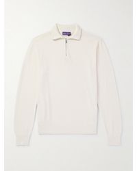 Ralph Lauren - Troyer aus einer Maulbeerseiden-Baumwollmischung - Lyst
