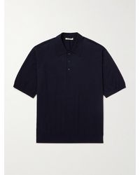 AURALEE - Cotton Polo Shirt - Lyst
