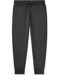Kingsman - Tapered Logo-embroidered Cotton And Cashmere-blend Jersey Sweatpants - Lyst