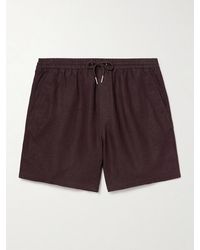NN07 - Gregor 1454 Straight-Leg Linen Drawstring Shorts - Lyst