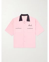 SAINT Mxxxxxx - Deck Of Cards Convertible-Collar Logo-Embroidered Satin Shirt - Lyst