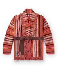 Alanui - Ushuaia Stories Baja Striped Fringed Wool Cardigan - Lyst