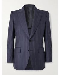 Tom Ford - Dyllan Slim-Fit Pinstriped Wool-Twill Suit Jacket - Lyst